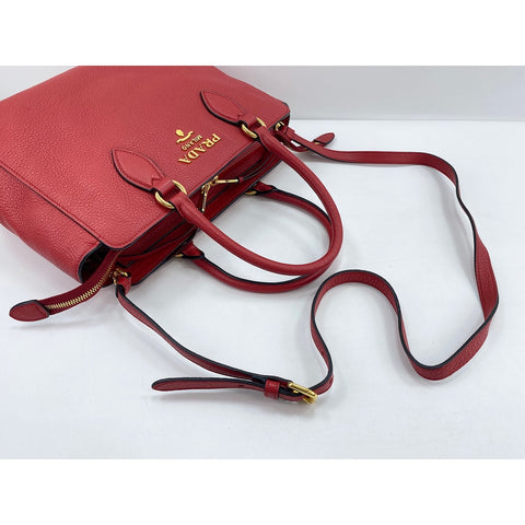 PRADA 2WAY Handbag Red WS31652