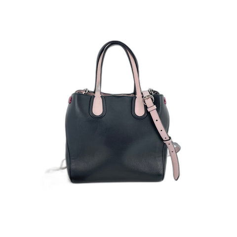 Christian Dior 2WAY Addict Tote Bag Handbag black WS31661