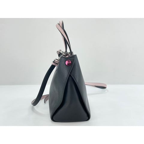 Christian Dior 2WAY Addict Tote Bag Handbag black WS31661