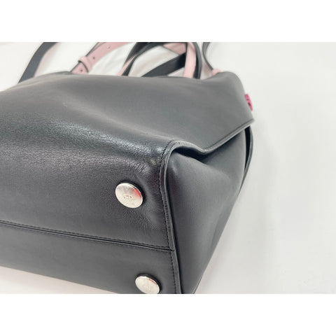 Christian Dior 2WAY Addict Tote Bag Handbag black WS31661