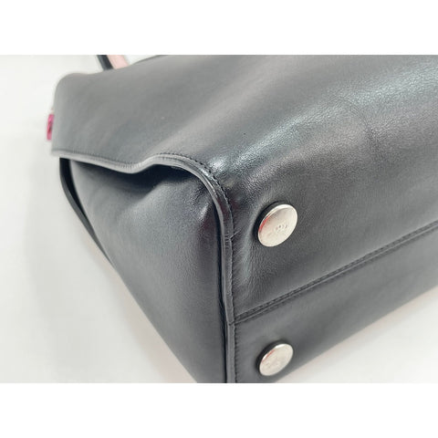 Christian Dior 2WAY Addict Tote Bag Handbag black WS31661