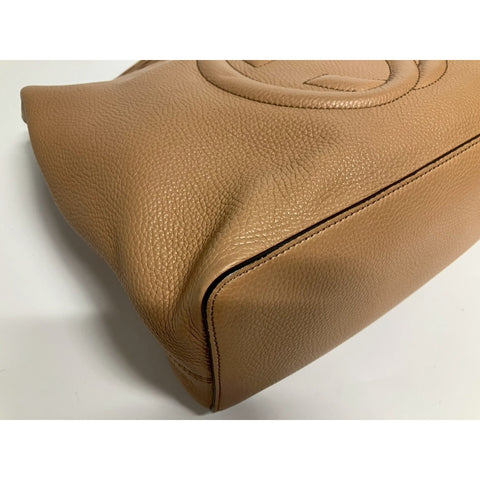 GUCCI 2WAY Soho Handbag leather Brown WS31663