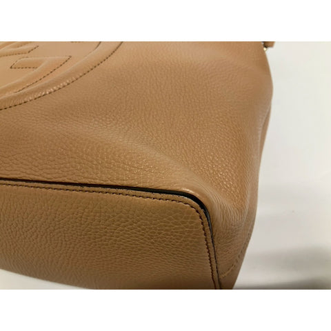 GUCCI 2WAY Soho Handbag leather Brown WS31663