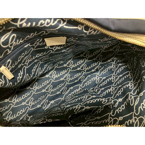 GUCCI Handbag Nylon Navy WS31666
