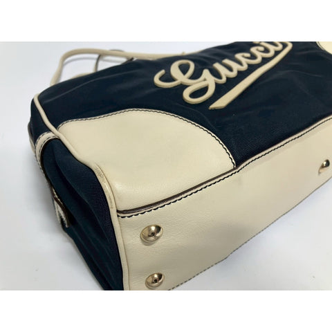 GUCCI Handbag Nylon Navy WS31666