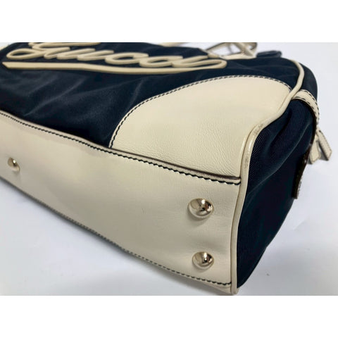 GUCCI Handbag Nylon Navy WS31666