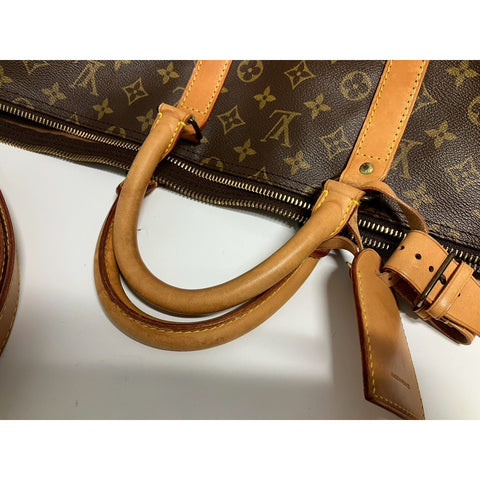 LOUIS VUITTON 2WAY Keepall Handbag Brown WS31668