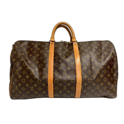 LOUIS VUITTON 2WAY Keepall Handbag Brown WS31668