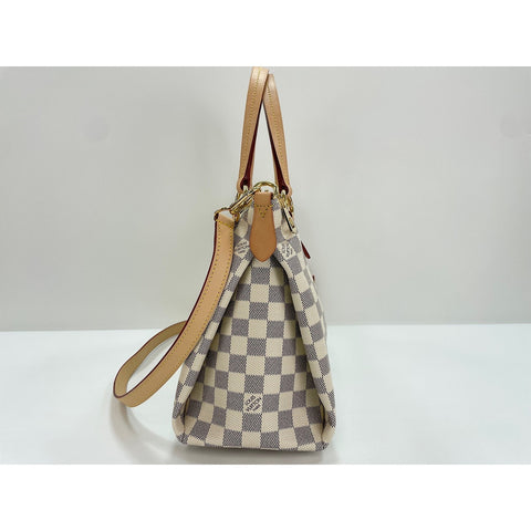 LOUIS VUITTON Damier Azur 2WAY Limington Handbag white WS31672