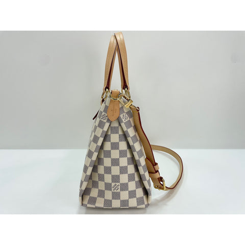 LOUIS VUITTON Damier Azur 2WAY Limington Handbag white WS31672