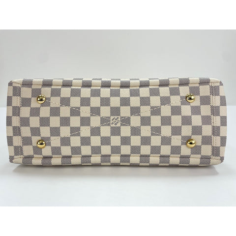LOUIS VUITTON Damier Azur 2WAY Limington Handbag white WS31672