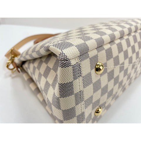 LOUIS VUITTON Damier Azur 2WAY Limington Handbag white WS31672