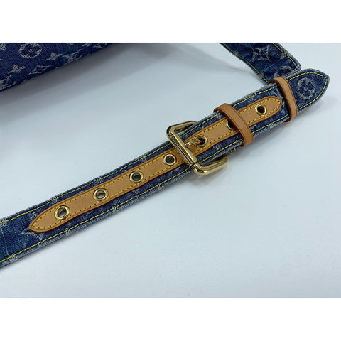 LOUIS VUITTON Monogram Denim Bum Bag Umhängetasche blau WS31675