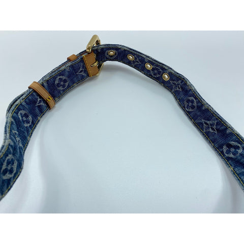 LOUIS VUITTON Monogram Denim Bum Bag Umhängetasche blau WS31675