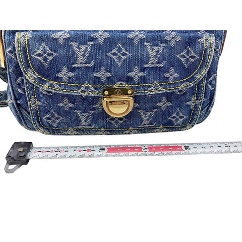 LOUIS VUITTON Monogram Denim Bum Bag Umhängetasche blau WS31675