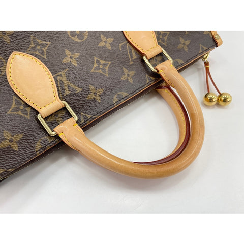 LOUIS VUITTON Monogram Popancourt Handbag Brown WS31677