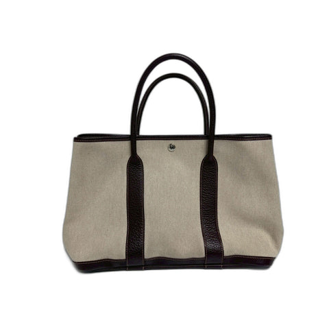 HERMES Garden party Handbag Tower ash Brown WS31679