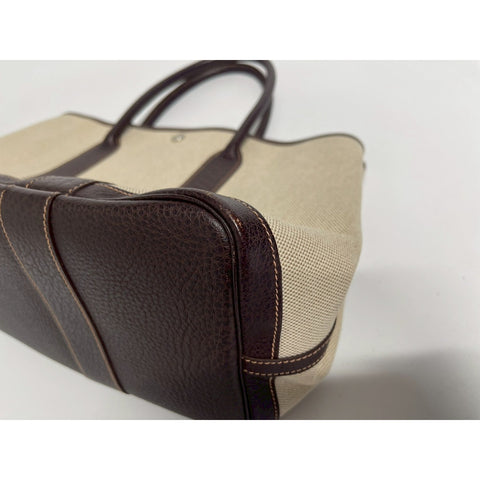 HERMES Garden party Handbag Tower ash Brown WS31679