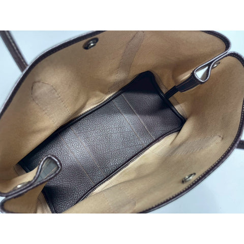 HERMES Garden party Handbag Tower ash Brown WS31679