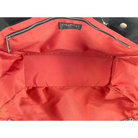 CHANEL Nylon Travel Line Tote Bag black WS31682