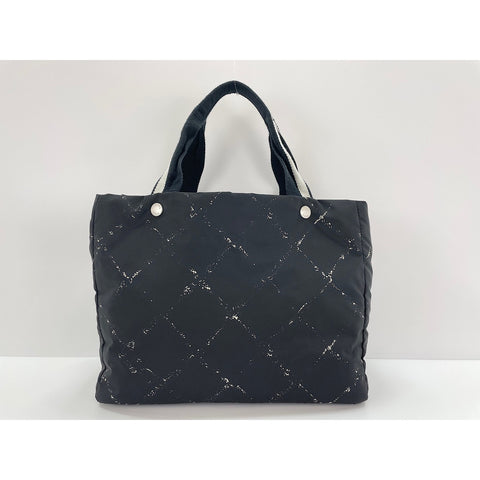 CHANEL Nylon Travel Line Tote Bag black WS31682