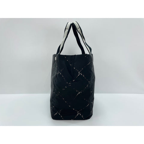 CHANEL Nylon Travel Line Tote Bag black WS31682