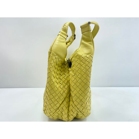 BOTTEGAVENETA Leather Campana Medium Handbag yellow WS31683