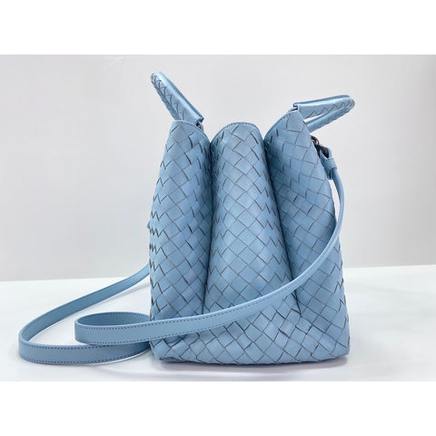 BOTTEGAVENETA Leather 2-way Roman Handbag blue WS31684