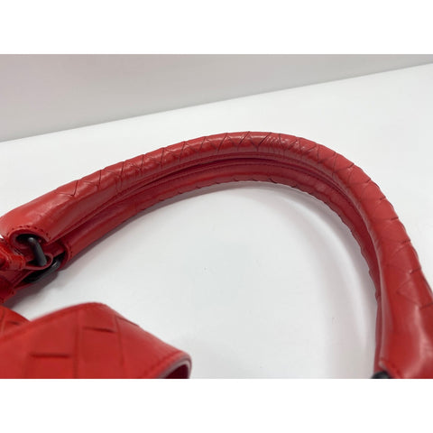 BOTTEGAVENETA Leather Roman Medium Handbag Red WS31686