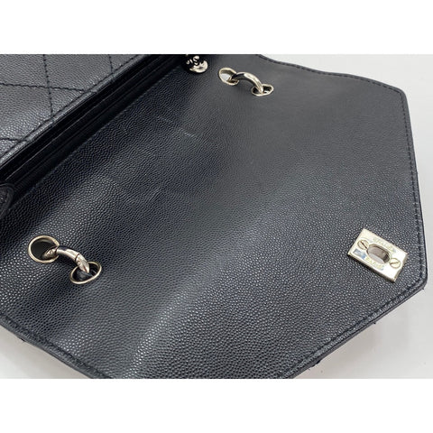 CHANEL Caviar skin Matelasse Handbag black WS31687