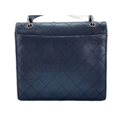CHANEL Caviar skin Matelasse Handbag black WS31687