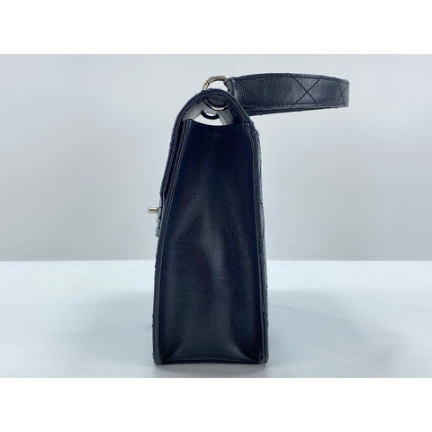 CHANEL Caviar skin Matelasse Handbag black WS31687