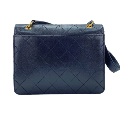 CHANEL Caviar skin Matelasse Shoulder Bag black WS31688