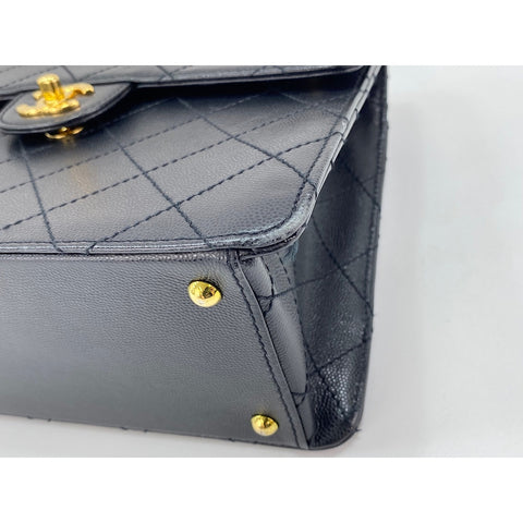 CHANEL Caviar skin Matelasse Shoulder Bag black WS31688
