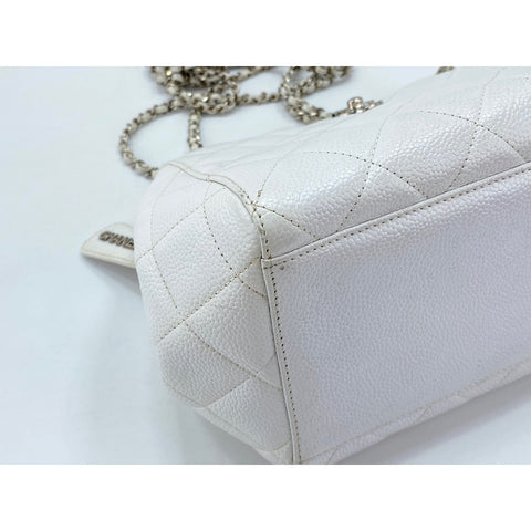 CHANEL 鱼子酱皮肤 Matrasse 单肩包 白色 WS31689