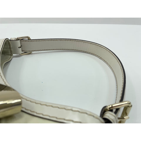 GUCCI Leather Queen Hobo Handbag white WS31690