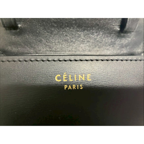 CELINE Classic box Shoulder Bag leather black WS31696