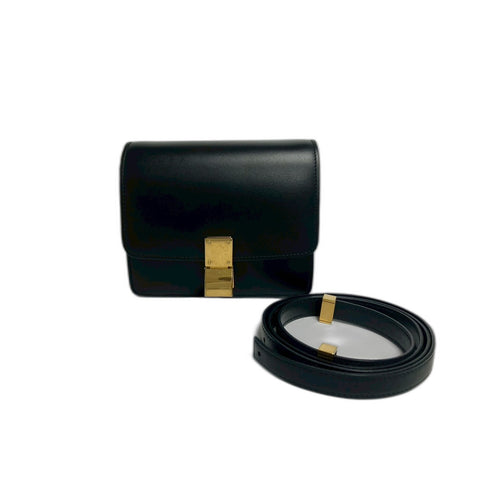 CELINE Classic box Shoulder Bag leather black WS31696