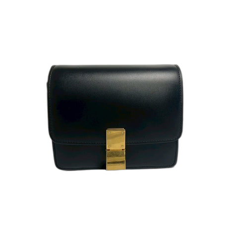 CELINE Classic box Shoulder Bag leather black WS31696