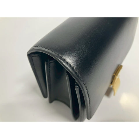 CELINE Classic box Shoulder Bag leather black WS31696
