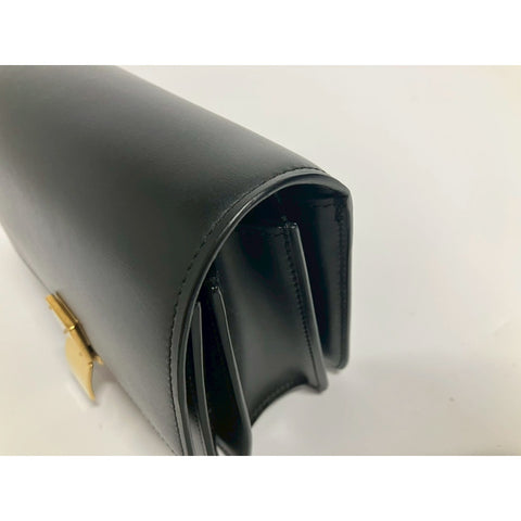 CELINE Classic box Shoulder Bag leather black WS31696