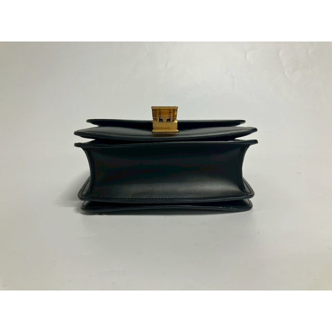 CELINE Classic box Shoulder Bag leather black WS31696
