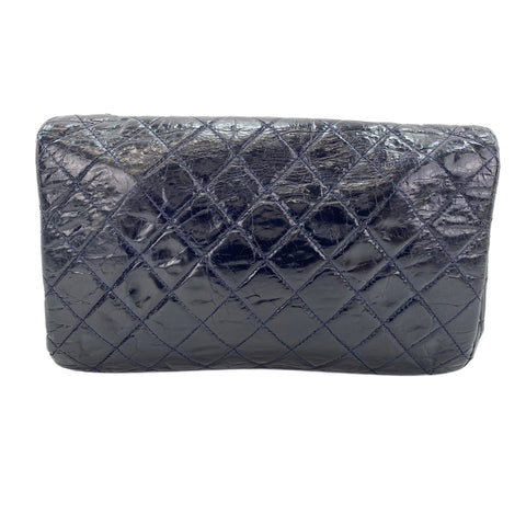 CHANEL Calfskin Matelassé Shoulder Bag Navy WS31698