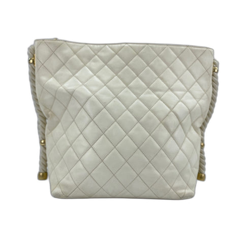 CHANEL Calfskin Matelass Shoulder Bag white WS31699