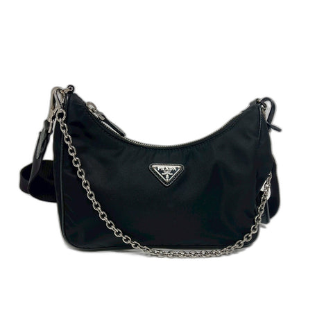 PRADA 2WAY Re-Edition 2005 Handbag Nylon black WS31705