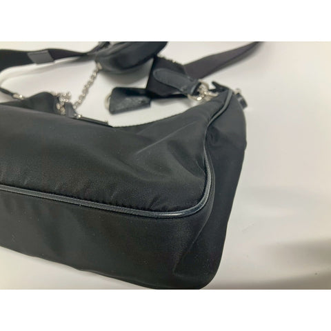 PRADA 2WAY Re-Edition 2005 Handbag Nylon black WS31705