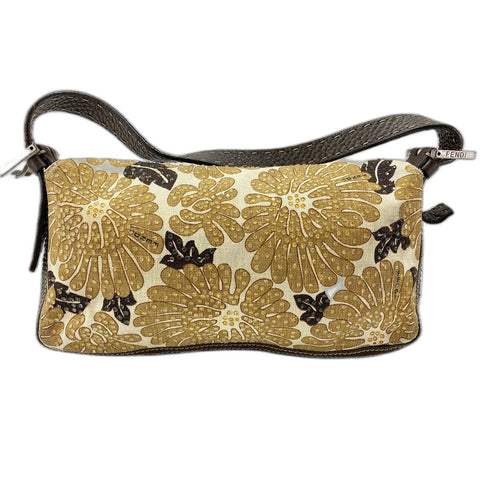 FENDI Canvas Mamma Bucket Shoulder Bag Brown WS31708