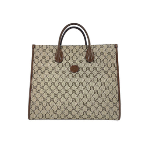 GUCCI GG Supreme 2WAY Handbag Brown WS31709