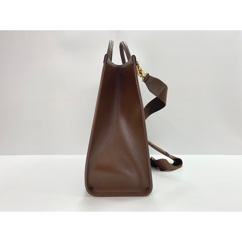 GUCCI GG Supreme 2WAY Handbag Brown WS31709