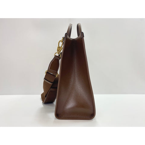 GUCCI GG Supreme 2WAY Handbag Brown WS31709